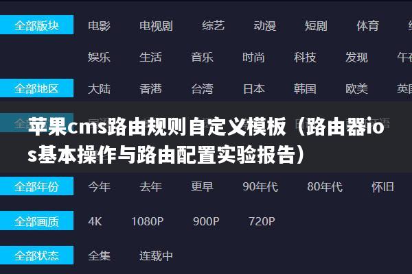 苹果cms路由规则自定义模板（路由器ios基本操作与路由配置实验报告）